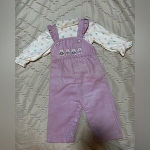 Health-tex Vintage Baby Overall Set – Made in USA- 12 Months